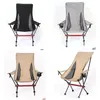 Lägermöbler Portable Tralight Moon Chair Outdoor Folding For Cam with Hand Rest Beach Fishing Drop Delivery Sports Outdoors Camping DHK2A