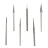 6pcs 1-4mm Diamond Brinding Head Needle Bits Burrs Ferramenta de escultura de gravura de 2,35 mm no atacado