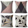 Pillow Nordic Style Black And White Geometric Abstract Decorative Pillowcases Case Polyester 45x45cm Cover For Sofa