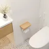 Toilettenpapierrollenhalter mit Holzschalen Wandmontage Badezimmer Regale Bauernhaus Single Roll Tissue Inhaber Einfach zu fallen zu versenden