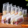 Stobag 50pcs givré transparent transparent sac debout à huit côtés emballages aliments scellés biscuits à bonbons