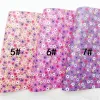 Spring Flowers Printed Synthetic Leather Faux Fabric Sheets Felt Backing Vinyl For Earrings bag Bows DIY GM2432A