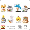 Loz Animal World Corgi Dog Hamster Dolphin Cat Penguin Rabbit Chicken Owl 3D Mini Diamond Blocks Bricks Building Gift No Box