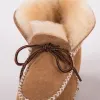 Bottes hivernales Boots chauds pour bébés semets doux chaussures de marche de bébé laine Furry Toddler chaussures en dentelle Boots de bébé couleur solide pour enfants 318m