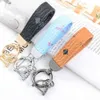 Leather Keyring Small Gift Key Pendant Metal Craft Souvenir PU Hardware Keychain