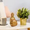 Bandlers Resin Resin Bouddha Statue Holder Herdicrafts Salon Room Salight Zen Figurine pour la maison DÉCOR DE JARDIN