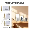 Frames 3 PCS Iron Po frame weergave Gold Picture Tabletop Clear Glass Gepresseerde bloemenhouder Chic