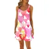 Casual jurken dames zomerjurk los passende mouwloze rok love print slip mode mini jurk vestido feminino