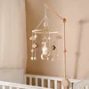 Baby Bed Bell Wood Mobile Toddler Rattles Toys Crib Boho Style Kids Musical Toy 012 Months for born Gift 240409