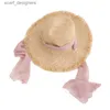 Chapeaux à bord large chapeaux de seau Nouveau été souples de paille Rafi chapeaux de paille pliable chapeaux de plage pliable pour femmes féminines Sunbonnet Dames Vacances