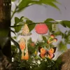 YOOFUN 100 niet -herhaalde patronen Aesthetische natuurlijke planten vlinders Blaadjes Paddenstoelen Stickers voor het journaal van plakboekvaartuigkaart