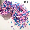 100g Snowflake Polymer Hot Soft Clay Sprinkles Colorful for Crafts plastic klei Tiny Cute Mud Particles Blue White Snow