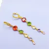 Dangle Earrings Colorful Women Accessories Yellow Gold Filled Classic Fashion Jewelry Gift