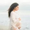 2024 Maternidade de verão Po Tiro vestido de tamanho grande gravidez pografia mãe mulher roupas vestem 240408