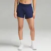 Hög midja foder kort midja sport shorts kvinnor träning fitness yoga shorts idrott kvinnor lossa löpande anti-glans yttre snabba torr kvinnors yogakort