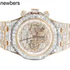 Hommes audempigut luxe APS Factory Watch Swiss Movement Royal Oak 18k Rose Gold Chrono Rectangular Diamond Watch 78,75 CTX8BT