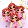 10pcs broklitta tkanina nonWovens Rainbow Kawaii Girl Doll Applique DIY Szycie Łat