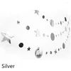 Party Decoration 4m Gold Silver Star Circle Paper Garlands Wedding Screen Decor Birthday Supplies Girls Bedroom