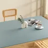 Solid Color Decorative Dining Table Mats Light Luxury PVC Leather Waterproof Oil-proof Anti-slip Soft Mat Desk TV Cabinet Mat
