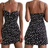 Vestidos casuais Mulheres de verão Sexy Backless Backled Floral Spaghetti Vestido