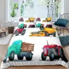 Bedding Sets Kids Set For Boys Girls Excavator Vehicle Car Comforter Cover Child Nursery Bedroom Decor King Size 3 Pcs