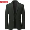 Herrdräkter FGKKS 2024 Outdoor Casual Suit Blazers For Men Pure Cotton Business Fashion Jacket Högkvalitativ design