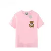 Women's Tops & Tees Summer new T-shirt flocking three-dimensional cartoon bear letter embroidery loose short sleeves for men and women