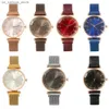 Wristwatches Luxury Ladies Diamond Set Simple Quartz Fashion Black Magnet Stainless Steel 2023 New Women Dress Clock es240409