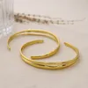 Bracciale da donna Bracciale Instagram Style Fine Titanium Acciaio 18K Oro Oro DOT a onda circolare Open Simple squisito