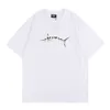 T-shirt z nadrukiem Kitts Tuna HD jest prosty i wszechstronna luźna amerykańska marka mody na pół rękaw
