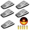 5pcs Marker Lamps Amber LED Cab Roof Top Running Lights For Truck SUV For Chevy GMC 1988-2002 (Black Smoked Transparency Lens)