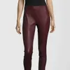 Vrouwen faux pu lederen leggings voor hoge taille stretch buikregeling sexy broek door power hint