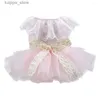 Appareils pour chiens Vêtements de chien Lace Bowknot Skirt Princess Gauze Fairy Pink Puffy Robe Puppy Tutu jupes Summer pour Chihuahua L46