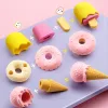 4pcs Kawaii Ice Cream Dounuts Lollipop Penser Eraser Rubber Eraser Primary Juds Stationery Supplies Supplies for Kids