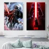 Disney Mandalorian Movie Poster Print Darth Vader Stormtrooper Graffiti Canvas Painting Superhero Wall Art Living Room Decor