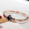 van bracelet TikTok bracelet female vibrato jewelry four leaf clover open diamond hand ring