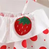 Clothing Sets Summer Baby Girls Suit Polka Dot Print Suspender Top Solid Color Shorts Cute Casual Holiday Two-piece Set