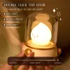 Candle Night Light Cute Kerosene Lamp Desktop LED Decorative Light USB Rechargeable Night Light Bedroom Creative Children's Gift