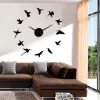 Hummingbird Big Designer Wanduhr Ruhige Sweep Naturtiere Fliegen DIY WALL Uhr Room Home Decor Acryluhr Vogelliebhaber Geschenk