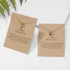 Pendant Necklaces Vintage Crystal Animal Hummingbird Necklace Fashion Luxury Gold Clavik Chain Bird Necklace and Paper Card PendantQ