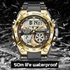 Zegarek Lige Top Men Watches Watching Dual Display Watch for Casual Sport Divier Quartz Chronograph Clock Mężczyzna