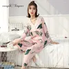 Home Clothing Tinyear Women's Long Sleeve Cotton Pajama Sets Ladies 2 Piece Pajamas Comfortable Womens Pjs