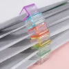 Candy Color Transparent Push Paperclip Pusher Papers Arquivos de teste