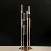 Candlers 5pcs Metal Holder Candlestick Vase Vase Vase Table de mariage Candarlabra Pilier Stand Road Dien Party Decor