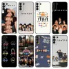 Friends Téléphone Téléphone pour Samsung Galaxy S20 S21 FE S22 Ultra S10 Lite S10E S9 S8 plus S7 Edge Soft TPU Black Cover