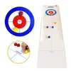 Game di curling da tavolo per bambini, famiglie per adulti divertiti da gioco sportivo indoor arrivare con pietre di curling da tavolo, facile da rilasciare