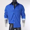 Chemises décontractées pour hommes Stripes d'automne chemise imprimé à la mode