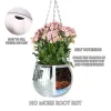 Hem Hanging Mirror Ball Planter Dekorativa växtkrukor som hänger blomkruka för inomhus utomhus hem trädgårdsdekor wwo66