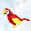 Paplot Parrot recheado de pelúcia de pássaro de pássaro brinquedos interativos para crianças meninos presentes de aniversário gatos verdes PLUSHIE