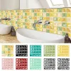 10pcs 3d Lattice Crystal Crystal and Stick Ceramic Tile Pasta para banheiro DIY Basa de cozinha Living Self Adhesive Wall Sticker